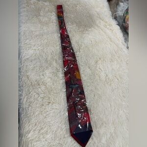 Elegant Red and Black Tie